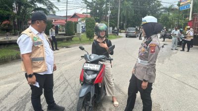Satlantas Polres Sanggau Gelar Razia Gabungan, Tekan Tunggakan Pajak Kendaraan